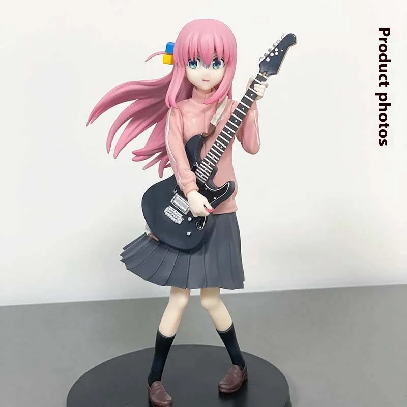 متوفر في المخزون Bocchi the Rock! مجسم Goto Hitori - تمثال PVC لفتاة الجيتار مقاس 18 سم، أنيمي رسمي قابل للجمع مع قواعد العرض