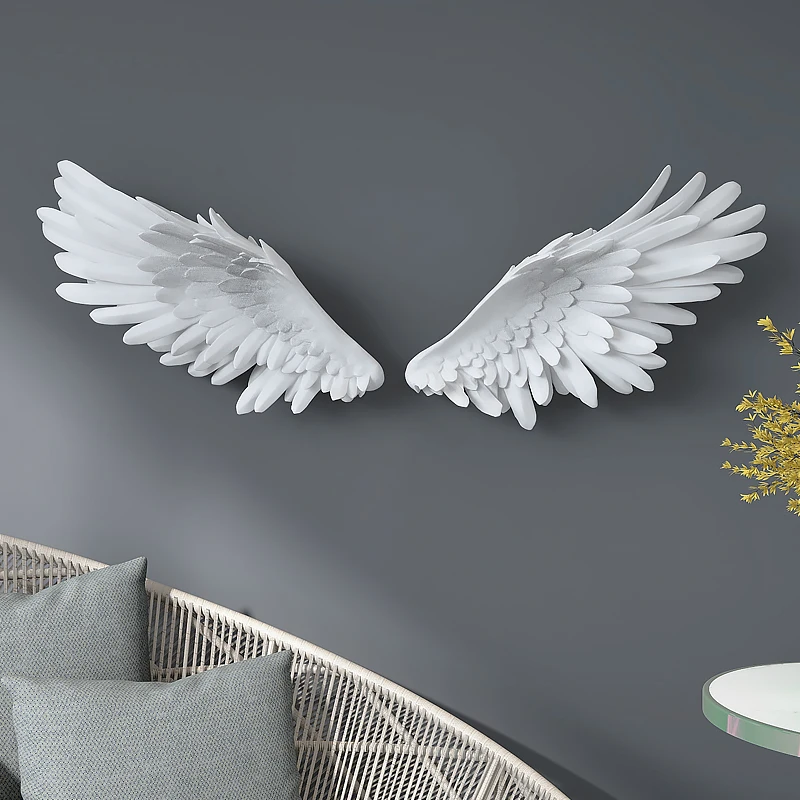 Wall Art Decoration Sculpture, Feather Angel Wings, Luxury, Beautiful TV Background, Pendant, Restaurant, Bedroom