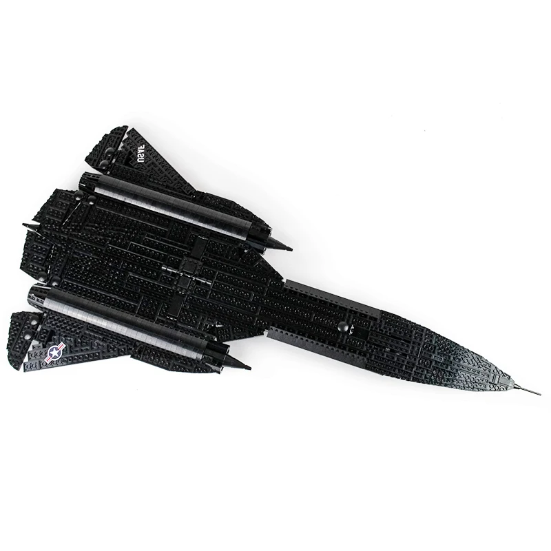 MOC High-speed Military Fighter SR-71 BLACKBIRD Strategic Reconnaissance Aircraft Technical Building Blocks Model DIY Bricks Toy