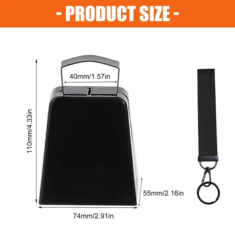 Fotografia 7: Cowbell do elogio 4 polegadas com construção sadia clara do ferro para a atividade esportiva