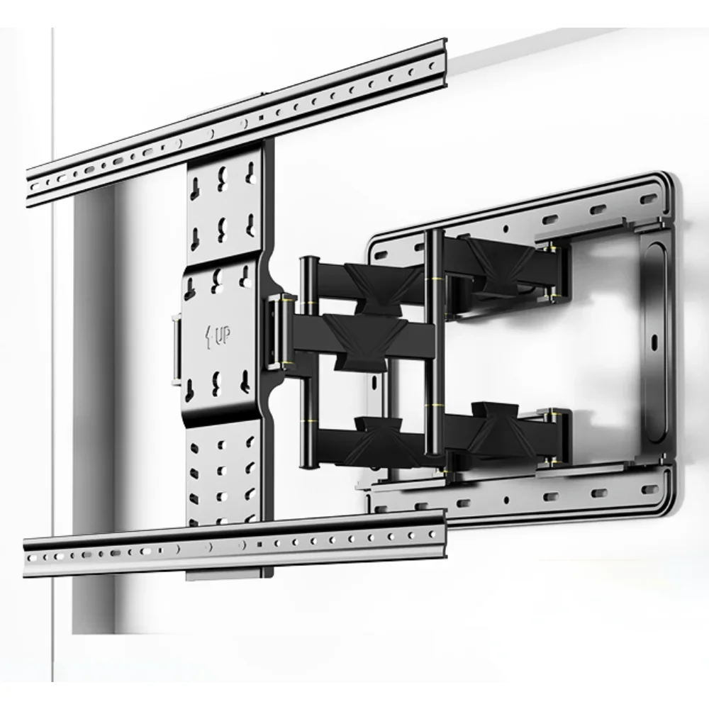 Ultra-thin TV hanger telescopic rotating bracket folding embedded large screen universal wall hanging wall