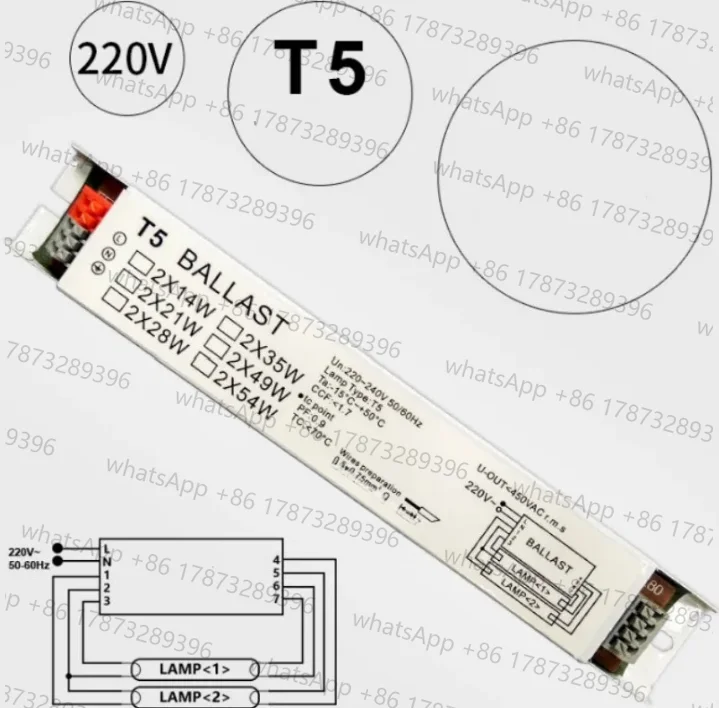 220v-240V 2*14W 2*21W 2*28W 2*35W  2*54W Electronic Ballast T5 Electronic Ballasts For Fluorescent 14W 21W 28W 35W 54W