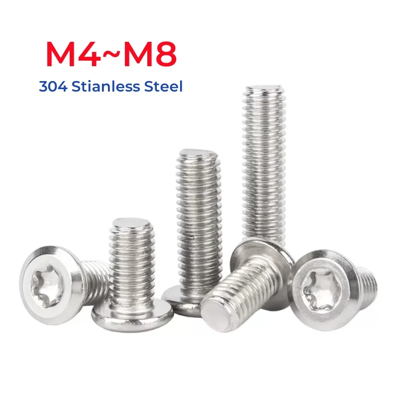 M4 M5 M6 M8 304 Stianless Steel Large Flat Head Hexagon Inverted Side Six-Lobe Screw Anti-Theft Bolt