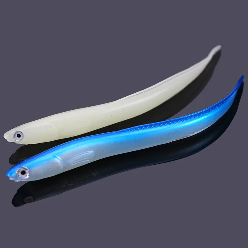 Angelköder Simulation Aal Weicher Köder 14 cm 6,3 g Schmerle Glow Fisch PVC Lange Kunstköder Lot 5 Stück AUSVERKAUF – Detail 5