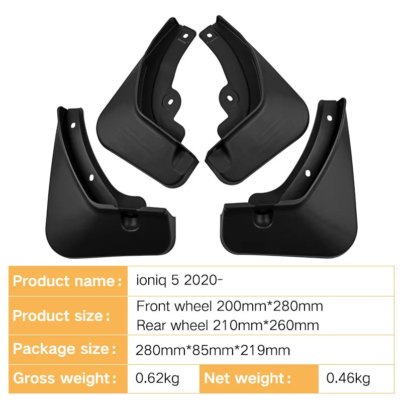 For Hyundai ioniq 5 2020-2022 Mudguards Fender Mudflaps Front Rear Flares Splash Guards Cover Car Accessorie