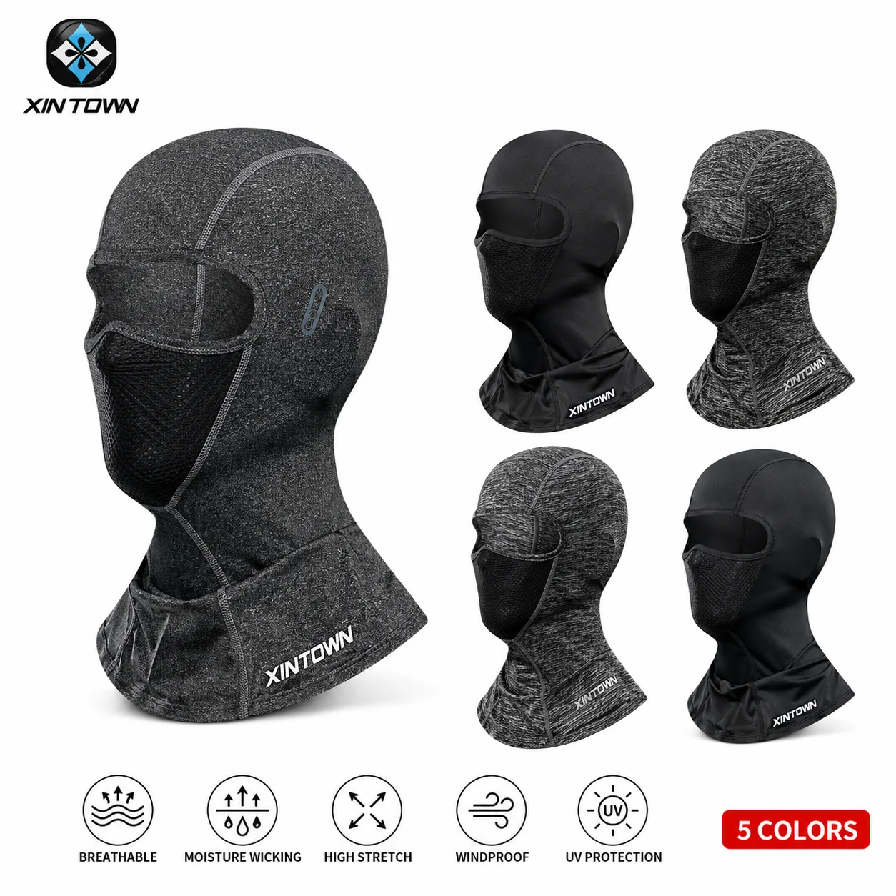 Ice Silk Cycling Face Mask UV Protection Breathable Windproof Balaclava Full Face Cover for Road MTB Sports