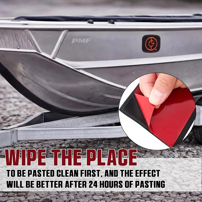 Heavy Duty Kayak Keel Guard Hull Protector for Canoe Boat Abrasion Resistant Keel Protection Strip Flexible DIY Peel Stick Tape