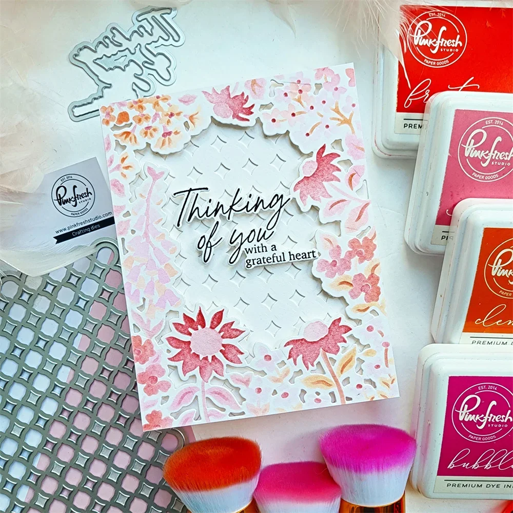 Blossom Medallion Sunlit Garden Metal Cutting Dies Stamps Stencil Hot Foil Scrapbook Embossed Paper Card Album Craft Template