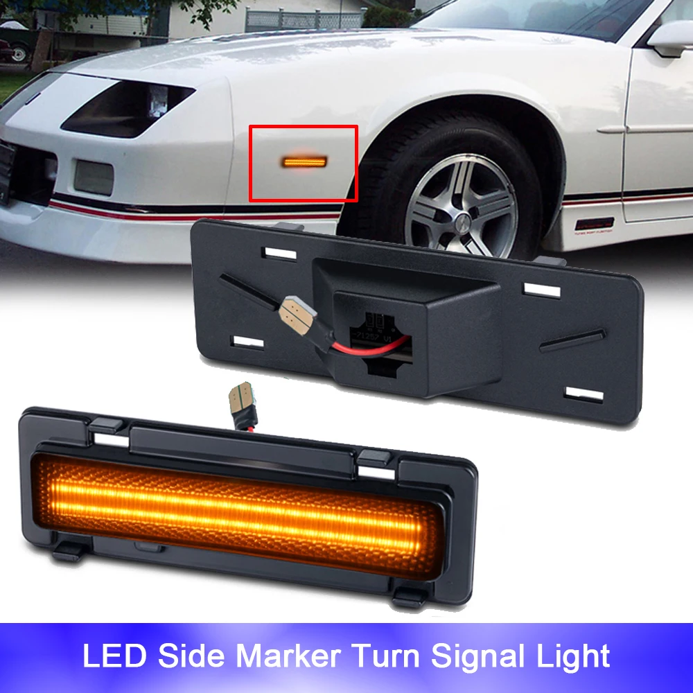 

LED Front Bumper Side Marker Turn Signal Light Canbus For Chevrolet Camaro Pontiac Firebird 1982-1992 Car Parking Indicator