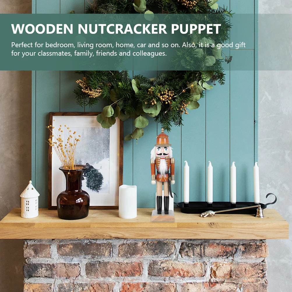 

NAMOARLY Christmas Nutcracker Soldier Ornament Wooden Ballet Figurine Xmas Decor Brown Holiday Puppet Gift