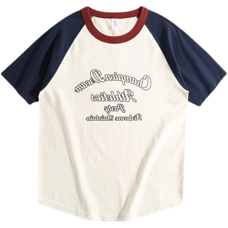 

Свободная футболка ort Sve Женская летняя дизайнерская лоскутная цветная Blo f Sve Body irt Корейский круглый топ Ne