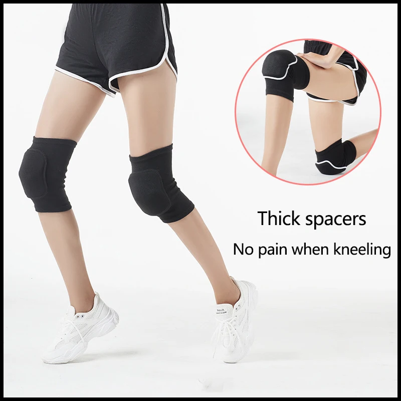 1Pair Sports Knee Pad Adults Kid Dance Knee Protector Elastic Thicken Sponge Knees Brace Support for Gym Yoga Workout Training