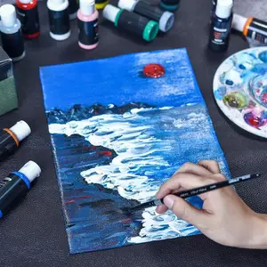 Botted acrylic paint set for manufacture, rich pigment, diy, 24 colors, rich 8 MAIN SALES TAKE FOR TAKE - №6