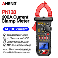 ANENG PN128 Clamp Meter AC/DC Voltage Tester 600A Current Clamp NCV True Rms Multimeter Clamp Auto Ranging Electrician Tools
