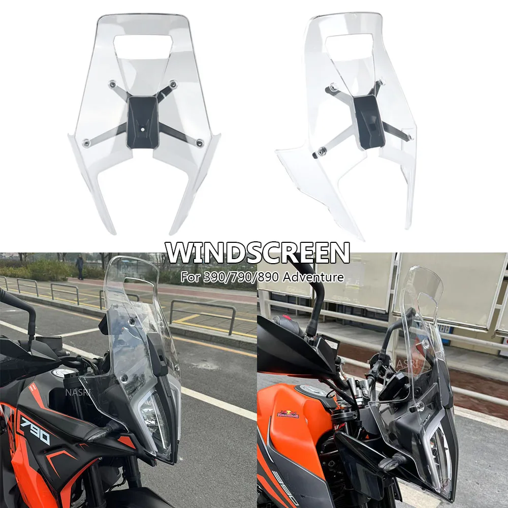 2019 2020 2021 2022 Motorcycle Accessories Windshield Wind Deflector Screen Shield Windscreen Visor For 390 790 890 Adventure