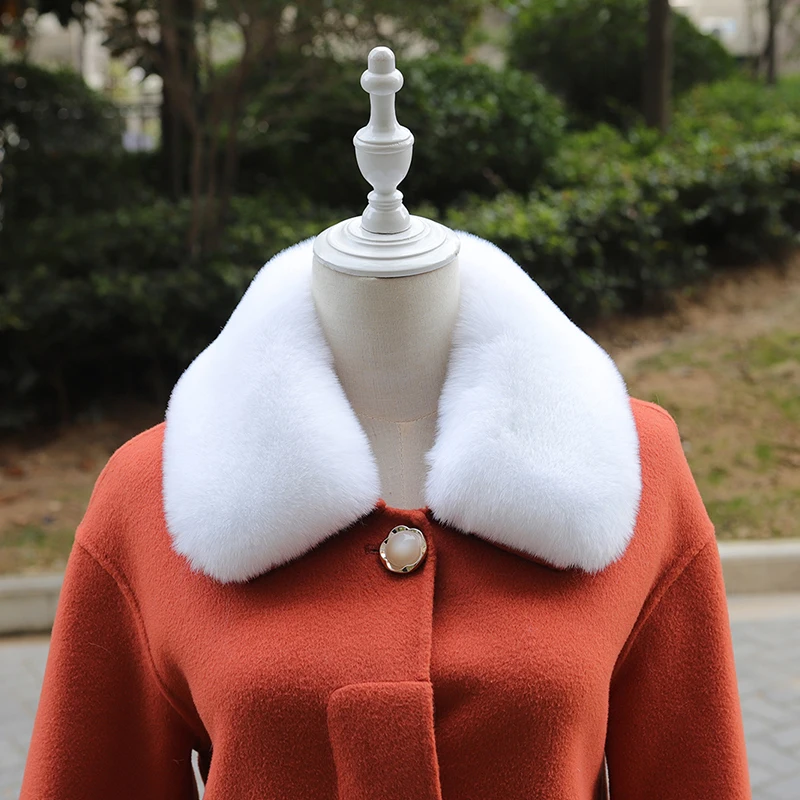 

Winter Faux Rabbit Fur Collar Women Men Jacket Coat Decor Black Furry Collars Imitation Fur Scarf ShawlsClothes Fur Accessories