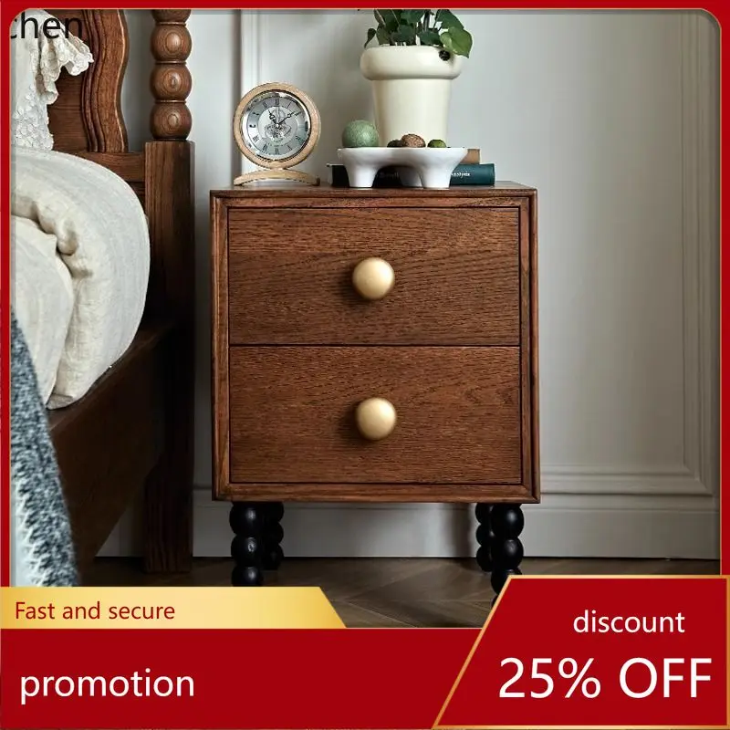 

CZ Solid Wood Bedside Table Bedroom Storage Cabinet Home Decoration Accessories