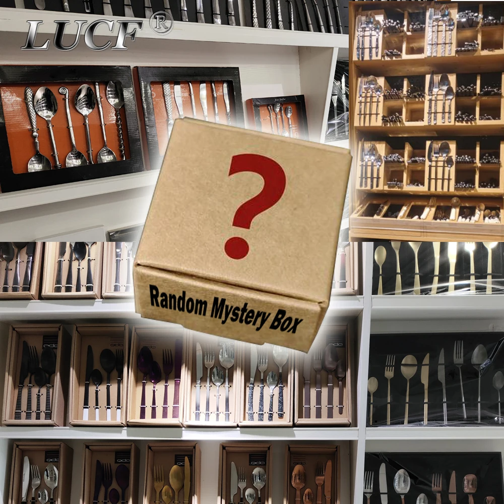2025 Cutlery Random Misterty Box Stainless Steel Knives/Spoons/Forks Blind Surprise Box Lucky Bag For Gift Birthday Party