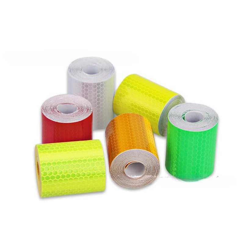 100x5cm Car Reflective Tape, Auto Safety Warning Sticker, Reflector Protective Strip Film for Trucks Motorcycle - close-up view
