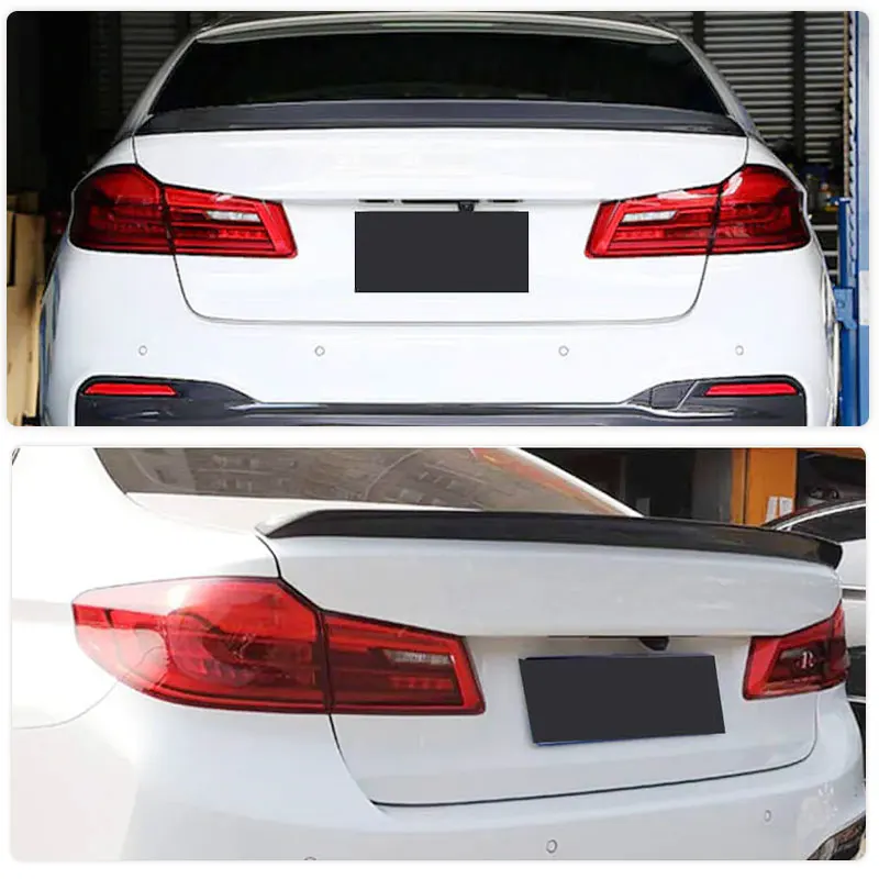 أجنحة سبويلر صندوق السيارة الخلفي لسيارات BMW 5 Series G30 F90 M5 سيدان 4-Door 2017-2022 سبويلر خلفي للسباق جناح التمهيد من ألياف الكربون