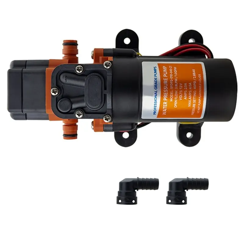 

Бустерный мембранный насос DC12V 40PSI для дома на колесах, очистка высокого давления, ирригация, самовсасывающий насос для лодки, машина для напитков-AB52