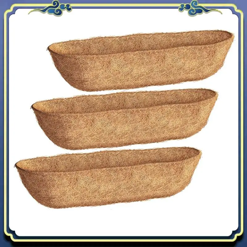 Latest 30 Inch 3 Pack Trough Liners, Coconut Coir Fiber For Wall Basket Planters, Window Box Liners, Garden Planter Baskets Dura