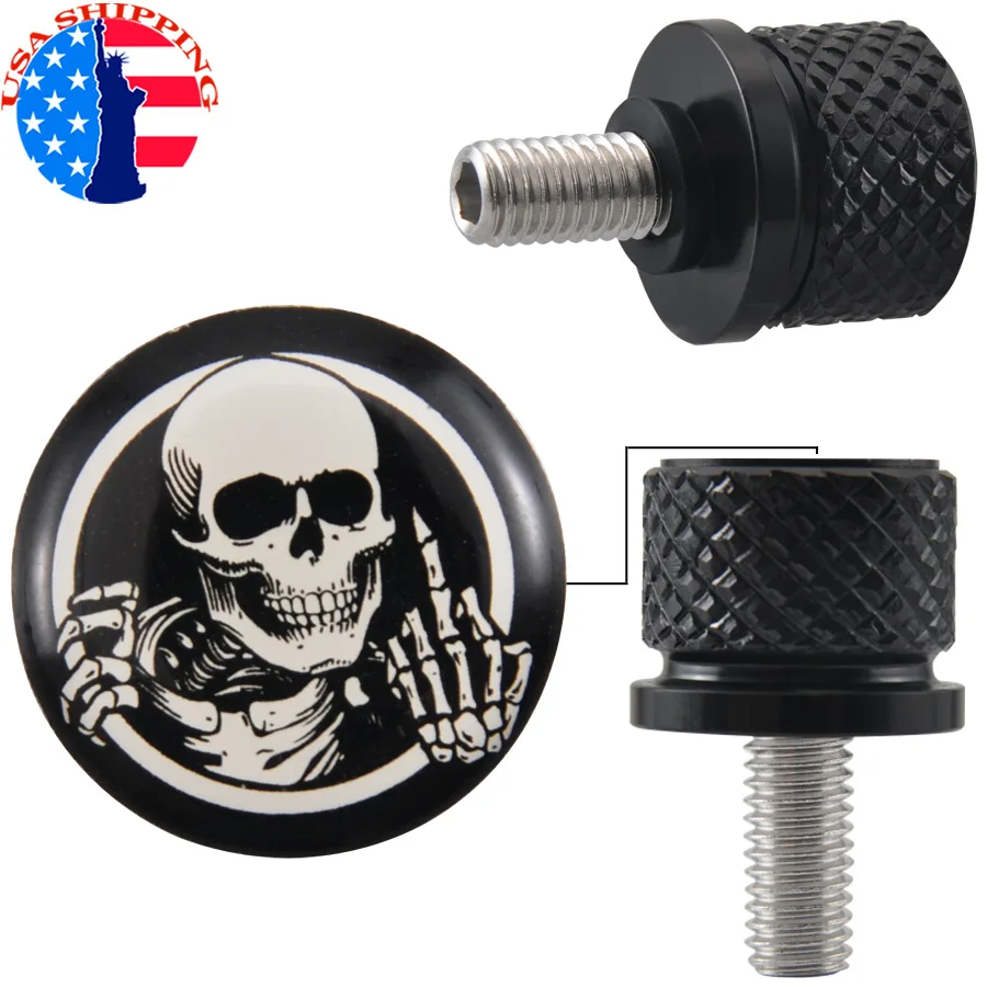 

Knurled Design Easily Installation Rear Seat Bolt For Harley Davidson Dyna Softail Sportster Touring Fxr Fxstb 1996-Later Black
