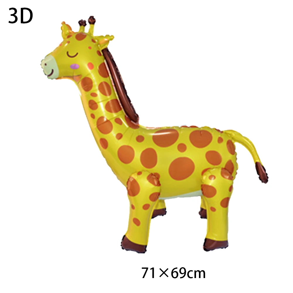 Jungle Animal Balloons Giant Animal Standable Foil Balloon Lion Tiger Giraffe Elephant Baby Shower Jungle Safari Party Supplies