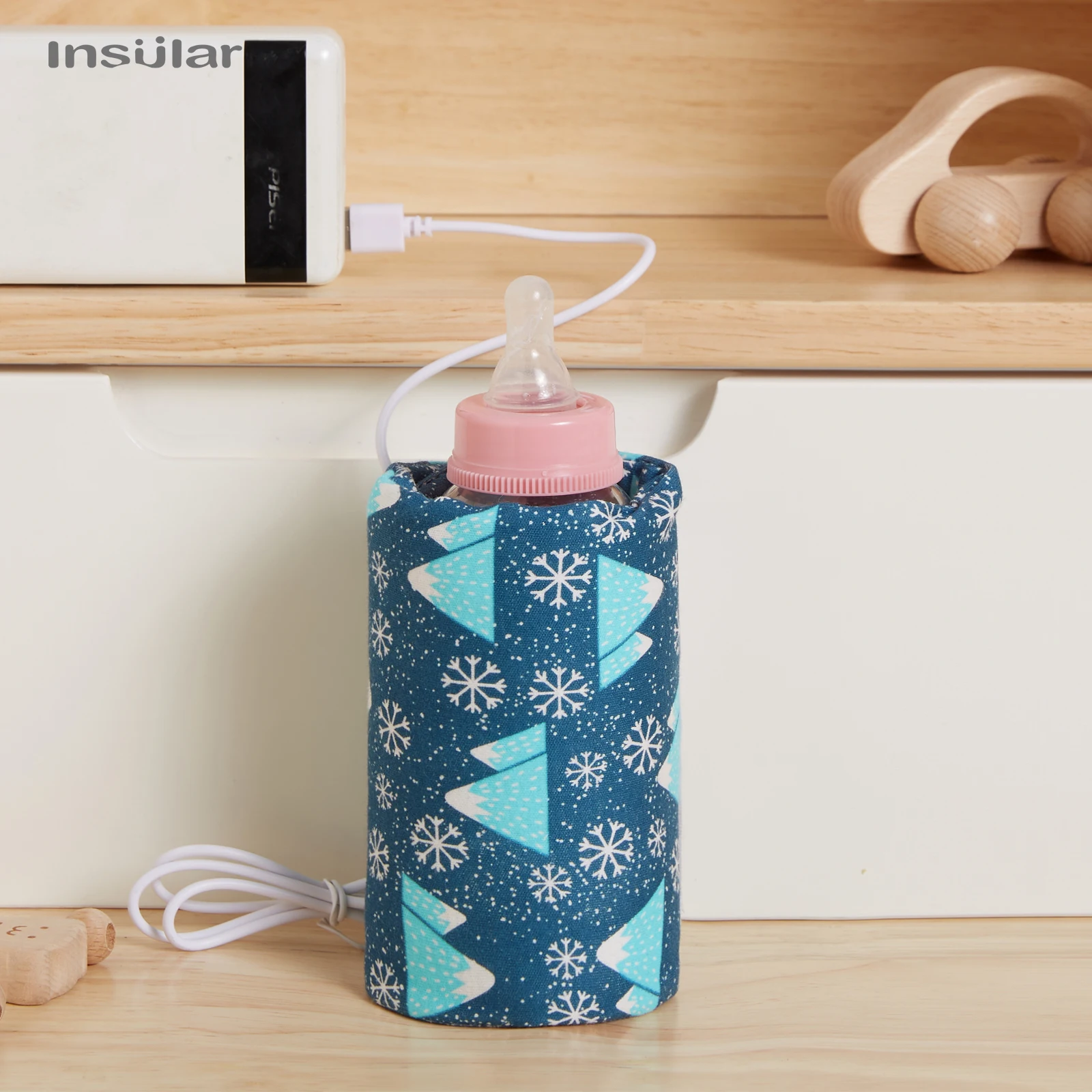 USB Milk Warmer Insulated Bag Portable Travel Cup Warmer Baby Nursing Bottle Cover Warmer Heater Bag Infant Feeding Bottle Bags