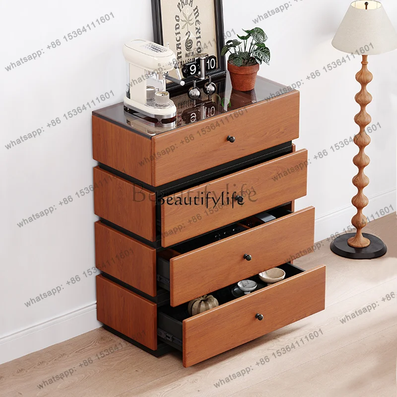 Factory Direct Living Room Sofa Locker Retro Solid Wood Drawer Medieval Cabinet