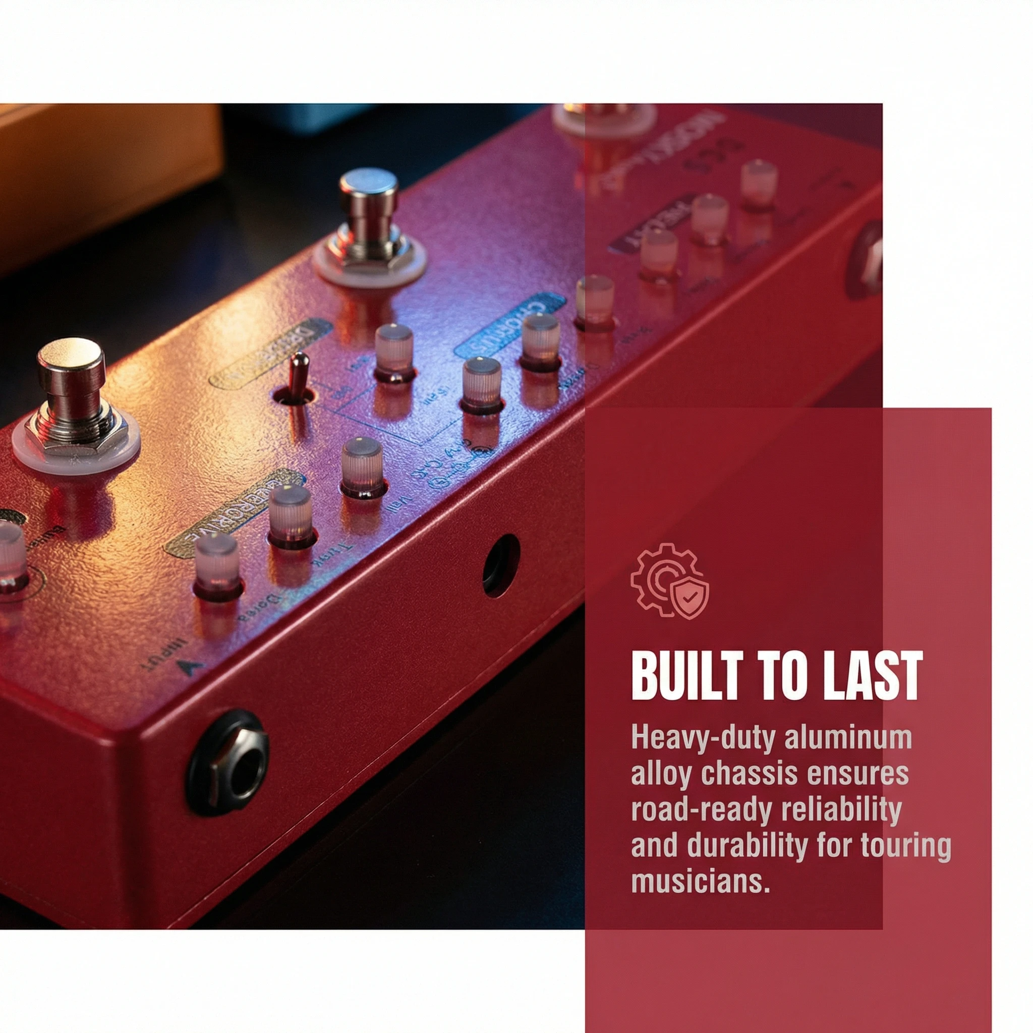 MOSKYAUDIO DC5 Electric Guitar Multi Effects Pedal with Delay Chorus Distortion Overdrive
