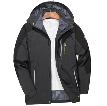 Men's Waterproof Hiking Jacket Large Size Windproof Windbreaker Camping Hunting Running Trekking Fishing Coat Men Outdoor