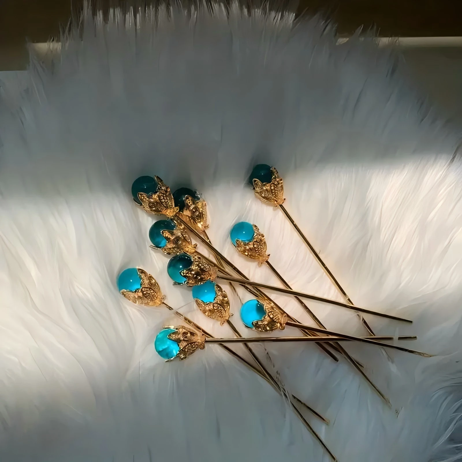 1pc Fashion Blue Crystal Hair Needle Simple Romantic Daily Party Accessory Women\'s Elegant Jewelry Gift Hair Accessory Hairpin