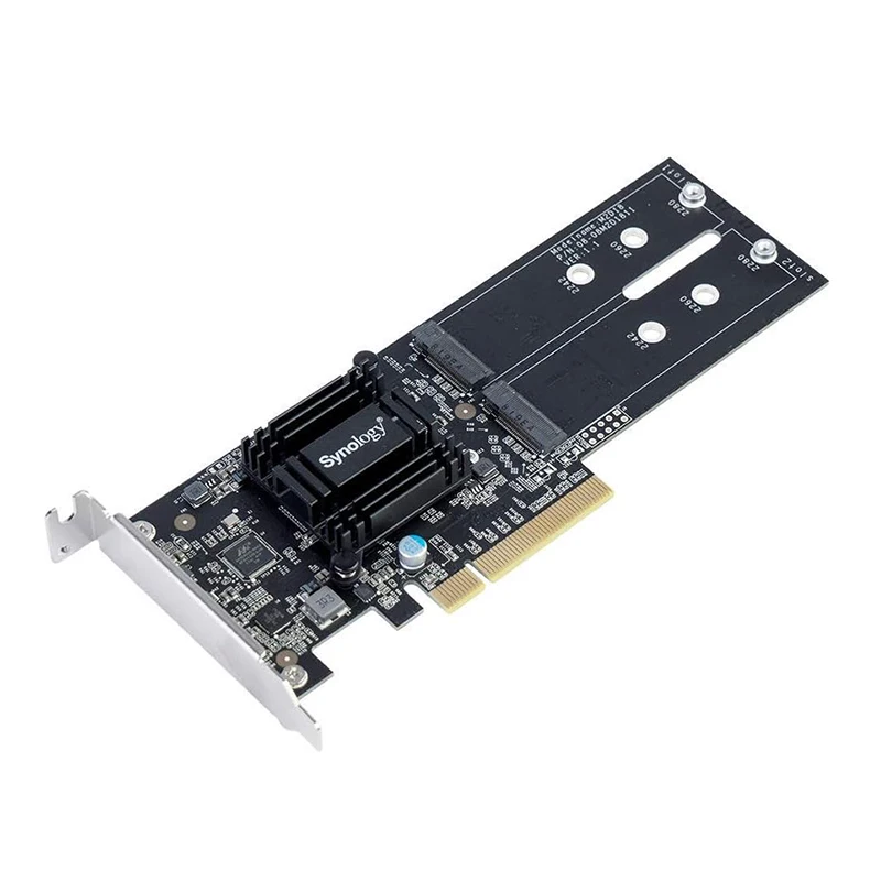 Kartu Pengontrol Synology M2D18 Kartu adaptor SSD M.2 NVMe SATA