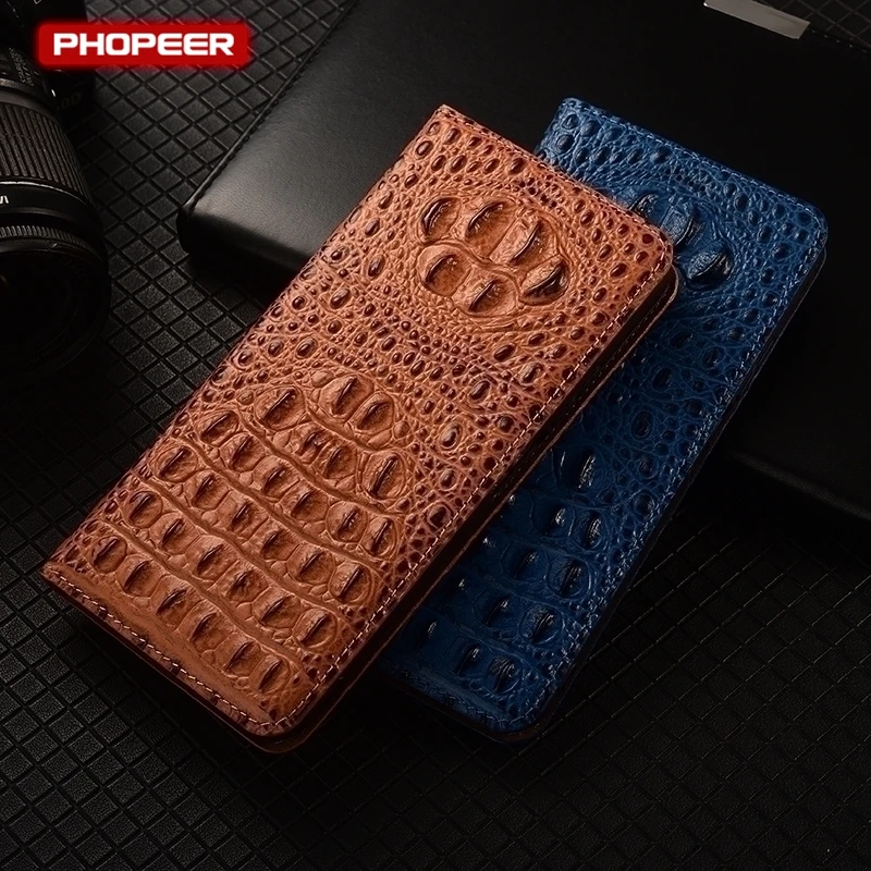 Genuine Leather Case for OPPO A52 A53 A53s A54 A54s A55 A55s A56 A57 4G 5G Flip Slot Magnetic Wallet Holder Book Phone Cover