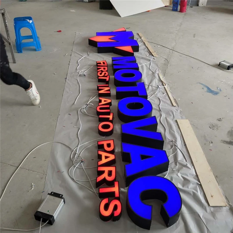 Factory Custom Made Outdoor 3D LED Sign Shopfront Big LED Channel Letters Luminous Acrylic Business Signboards