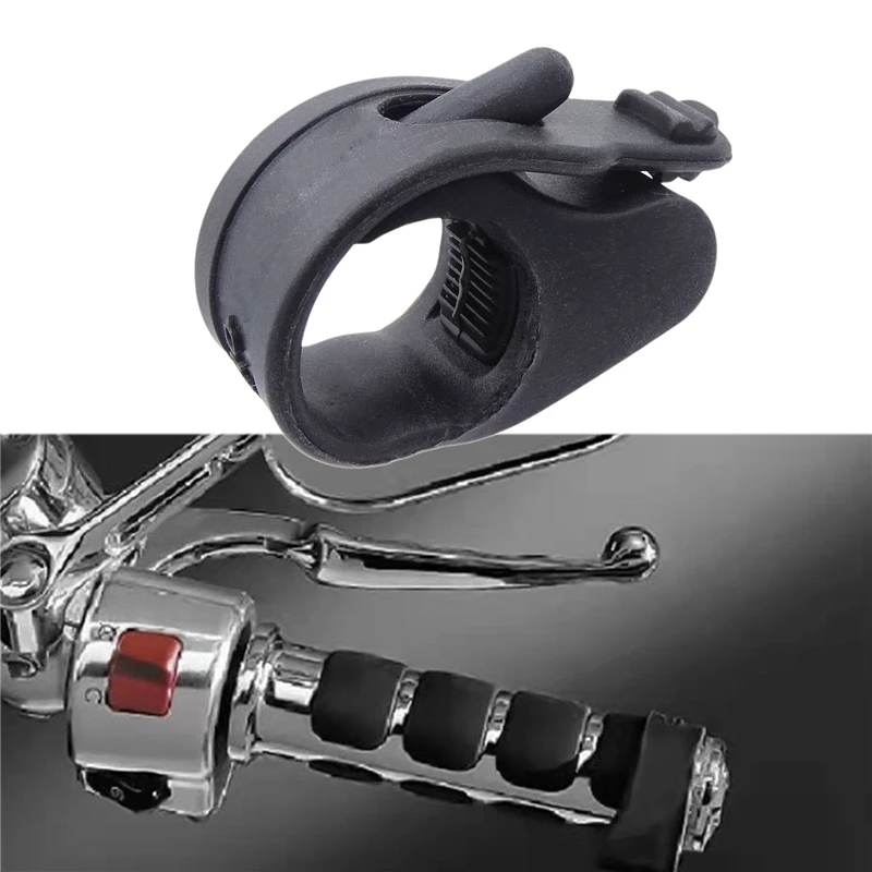 Universal Motorcycle Control Assist Throttle Control Black Rubber Control Assist Rocker Cramp Stopper