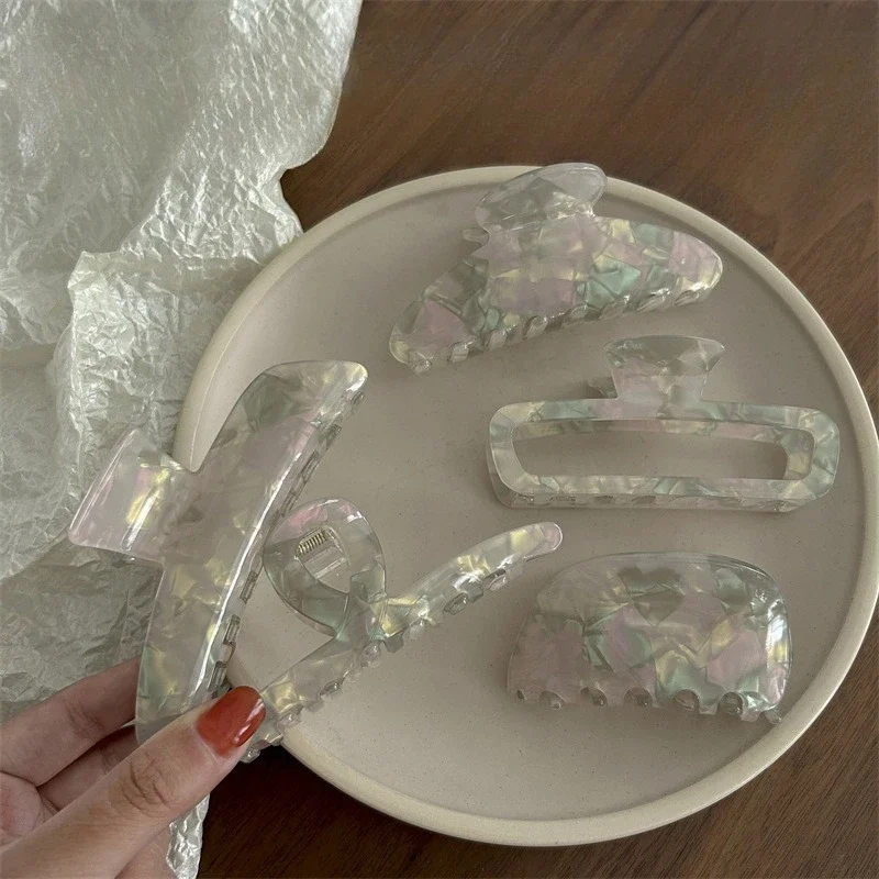 

Acetate shark clip women's summer half hairpin on the back of the head Korean temperament hairpin headwear