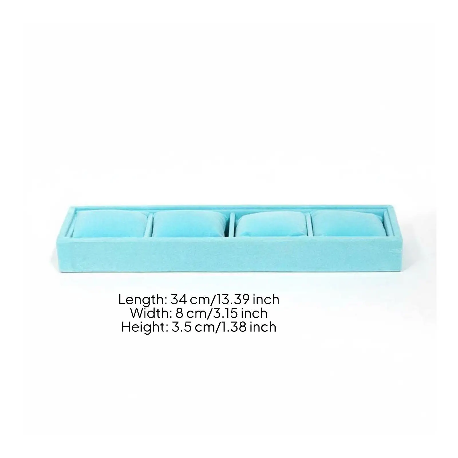 Flannel Jewelry Display Tray with Four Removable Pillows for Bracelet Watch Storage Organizer Box Showcase