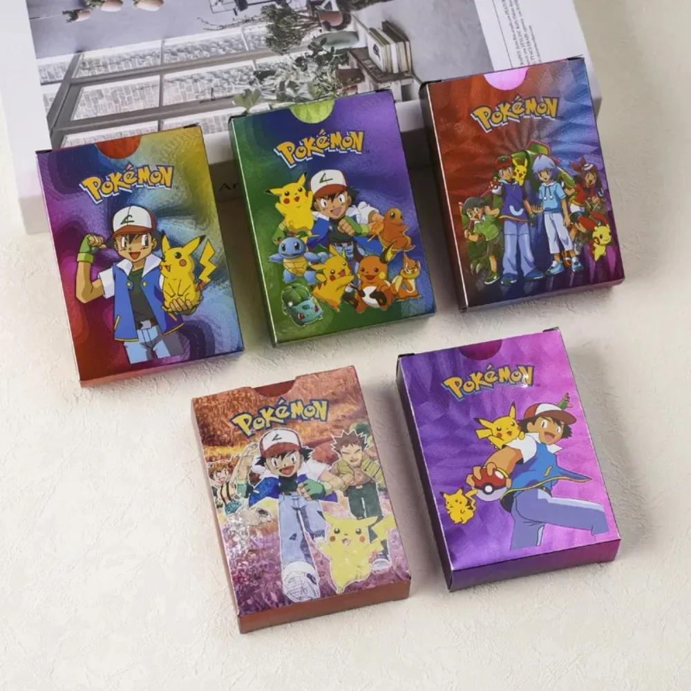 

Boxed 55PCS Pokemon Gold Foil Colorful Card Charizard Rainbow VSTAR VMAX Card Spanish Anime Card Collection Gift for Kids