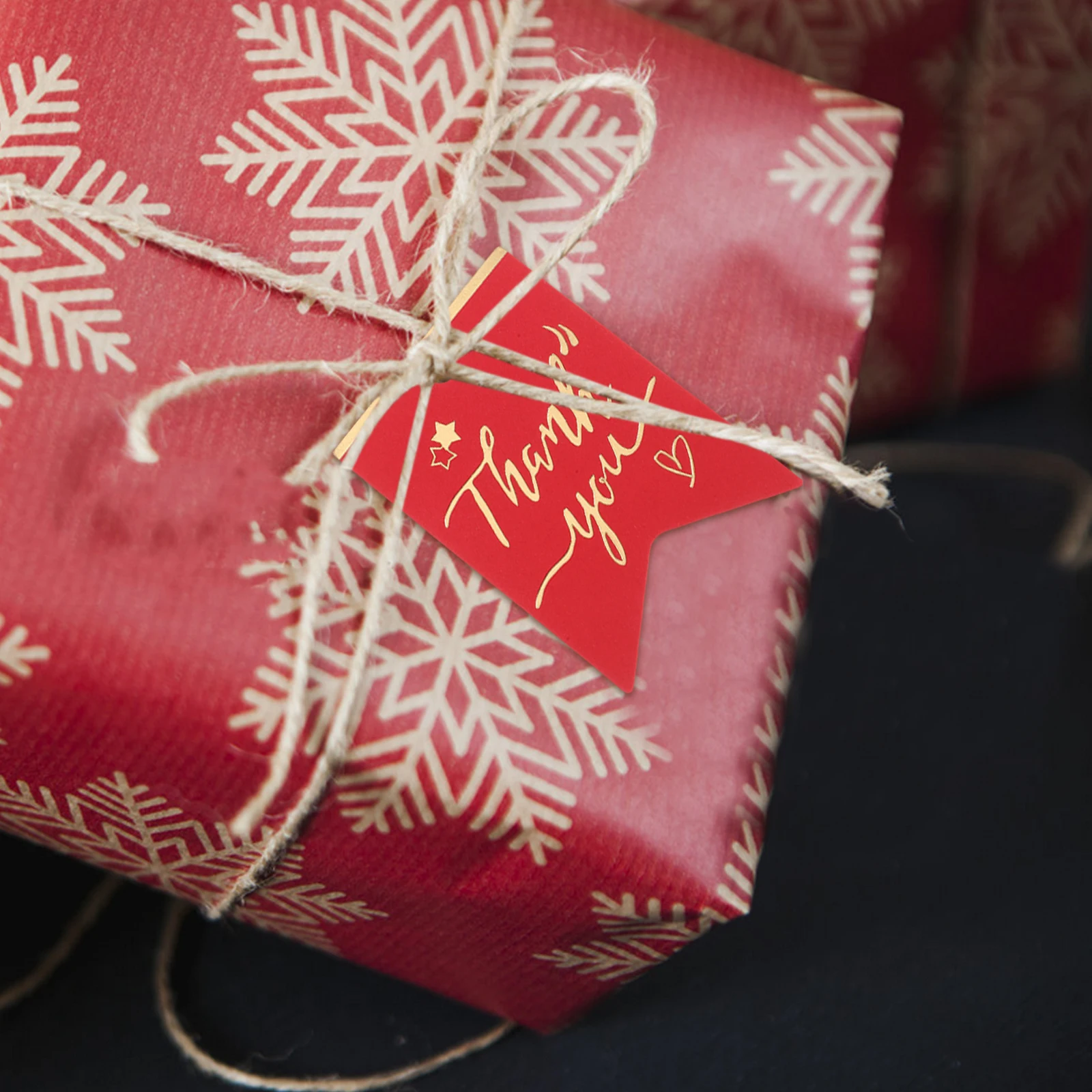 100 Pcs Gift Wrapping Tags DIY Thank You Labels Red Round Creative Exquisite Bridal Wedding Favors