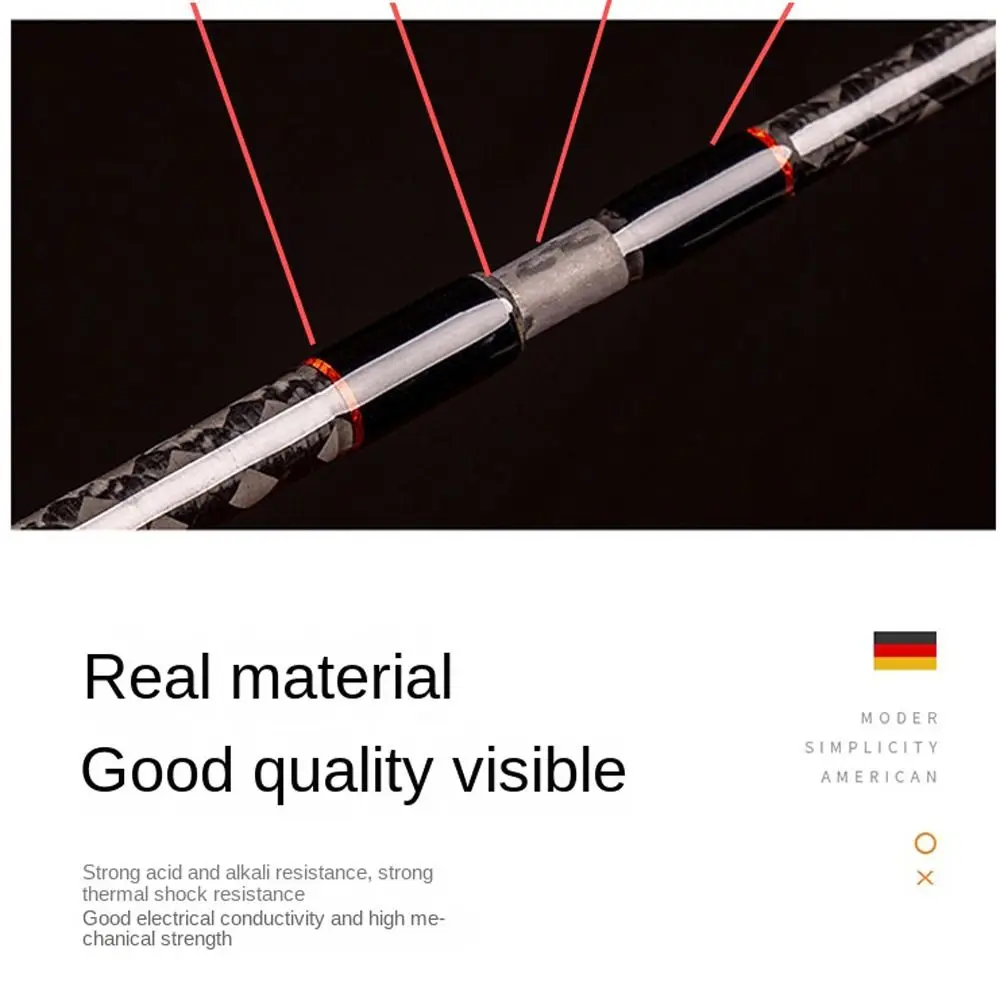 12pcs 1.0-3.5mm Solid Carbon Rod Carbon Connection Tube Fishing Rod Accessories Carbon Connection Tube Broken Knuckle Insert