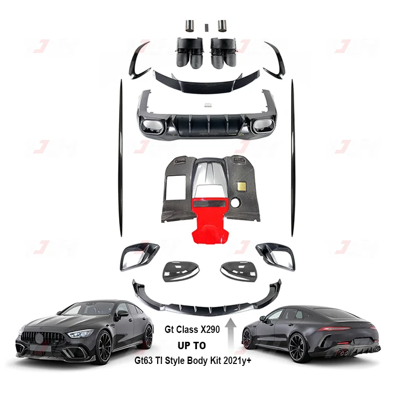 GT TI style X290 Gt63 upgraded to KO style body kit, dry carbon fiber small body kit, suitable for 2021+