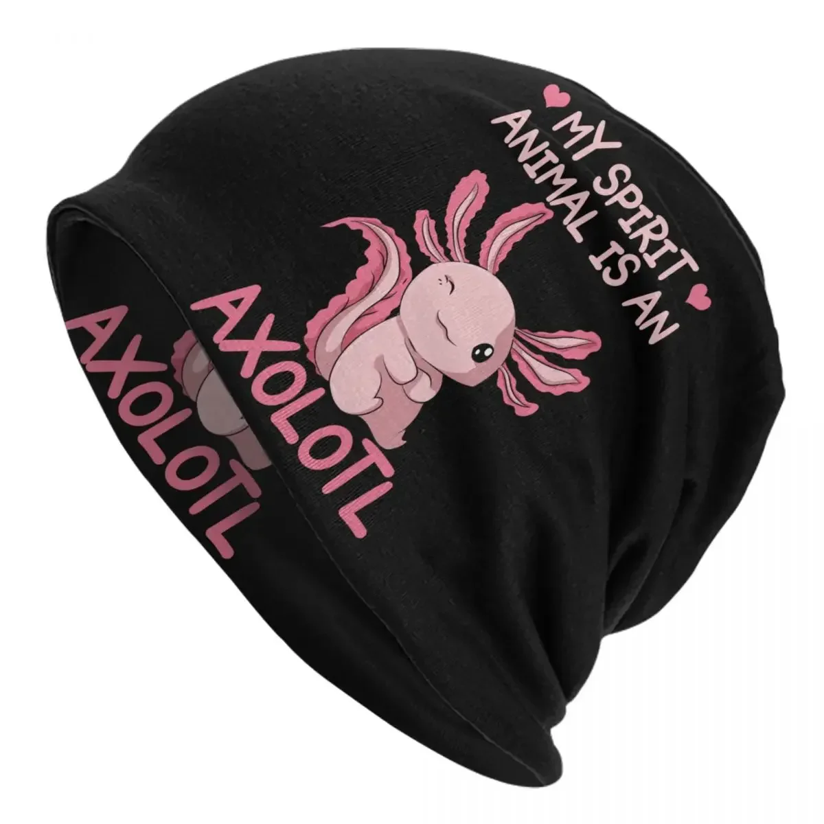 Gorro Kawaii Axolotl para niños, gorro de invierno Unisex, gorros tejidos para mujer, gorros de Hip Hop para exteriores, gorros de animales para salamandra, gorros