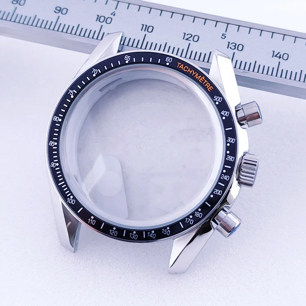 39,7mm Herrenuhren Metallgehäuse Passend für VK63 Uhrwerk Uhrengehäuse Zubehör Saphirglas Uhrenteile Passend für 20mm Armband Uhrenbox – Detail 7
