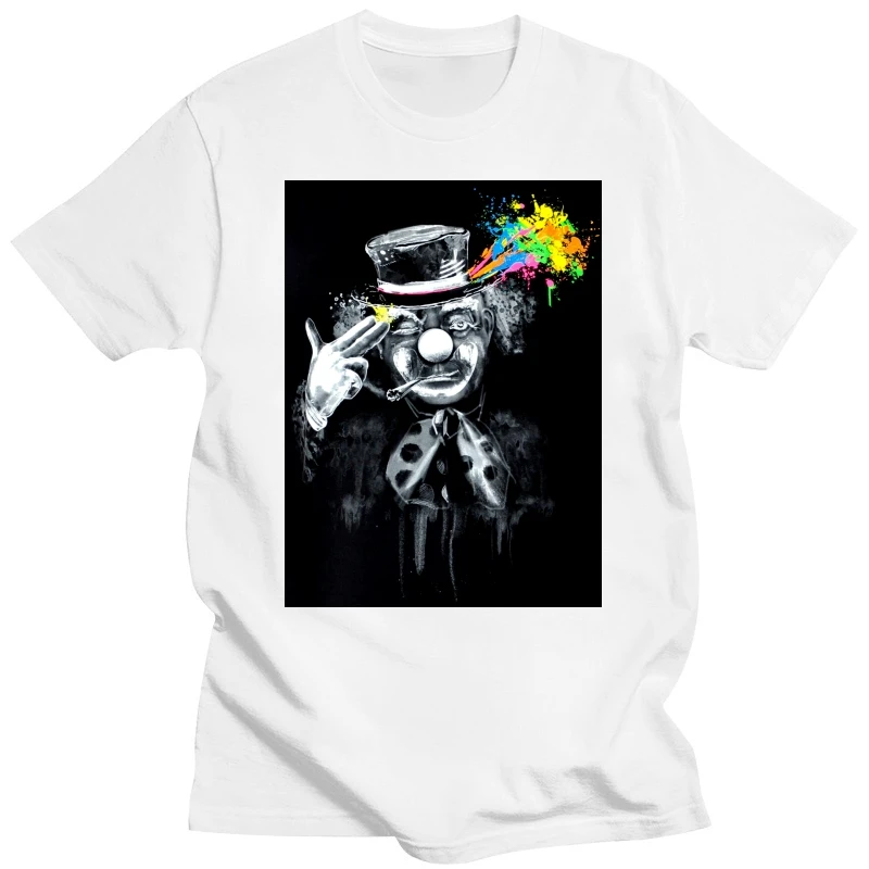 Free Mind - Psychedelic Shirt Rave Tee Glowing Dark Uv Black Light Psy Edm Clown Outdoor Wear Tee Shirt