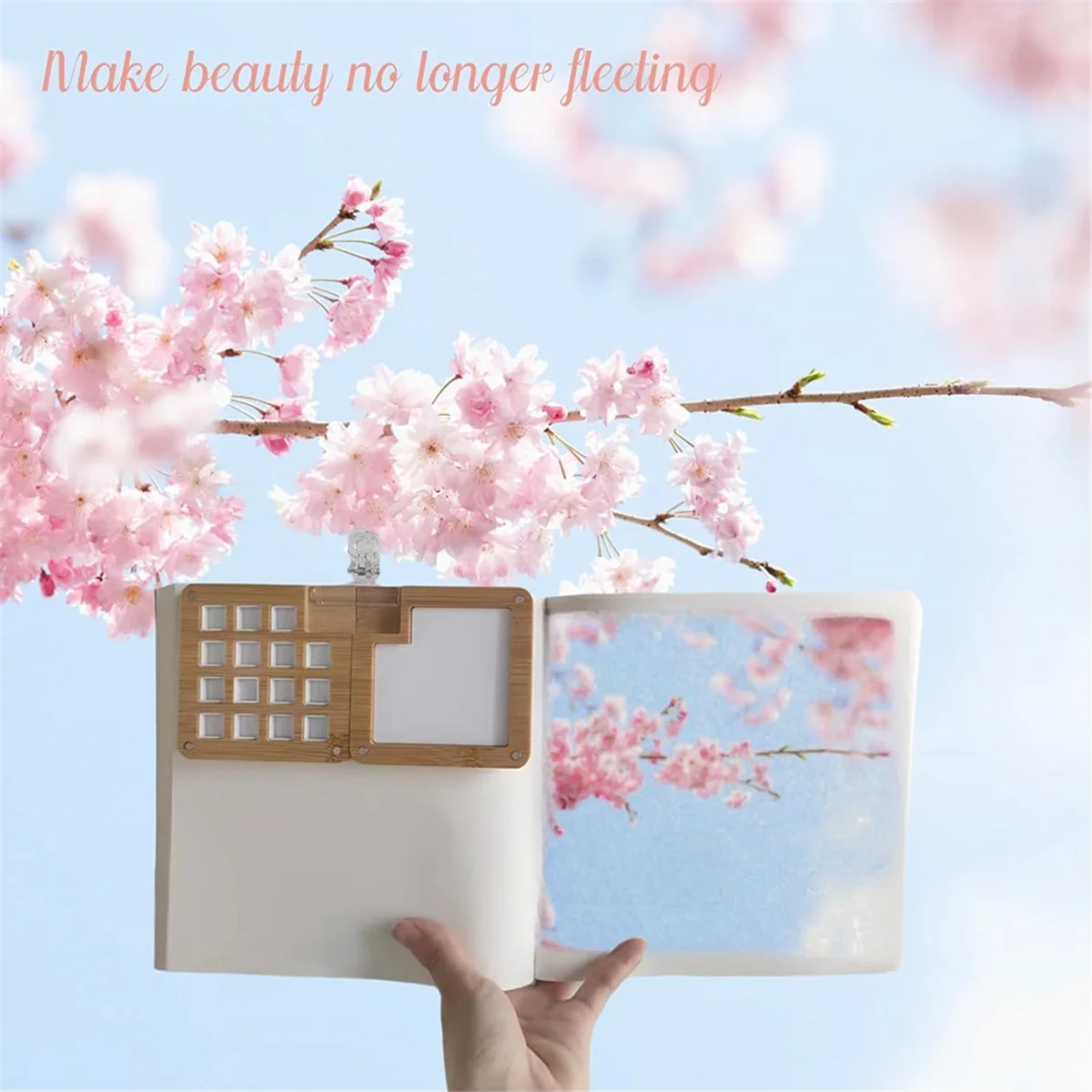 여행용 수채화 페인트 세트, 작은 팔레트, 스케치북 브러시, 나무 15 그리드 팔레트, 클립 포함