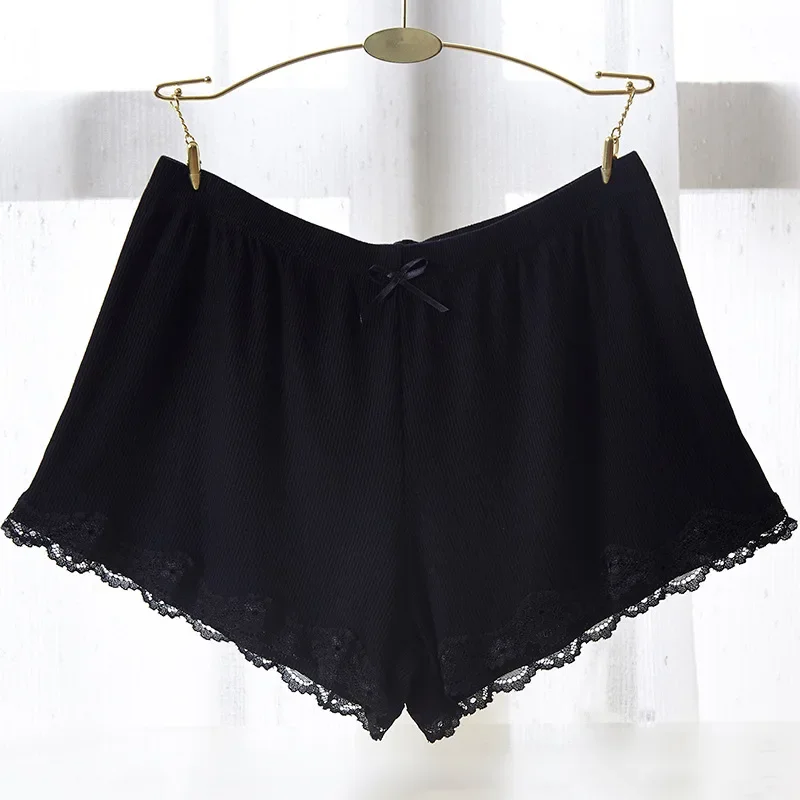 New Women Lace Safety Short Pants Women\'s Breathable Elastic Loose Panties Underwear Under Skirt Safety Pants Sleepwear Boyshort