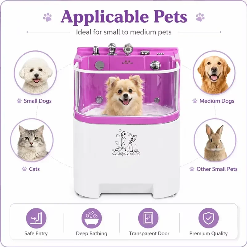 Precise Pantone-Matched Custom Colored OEM Acrylic Pet Grooming Tub for Pets