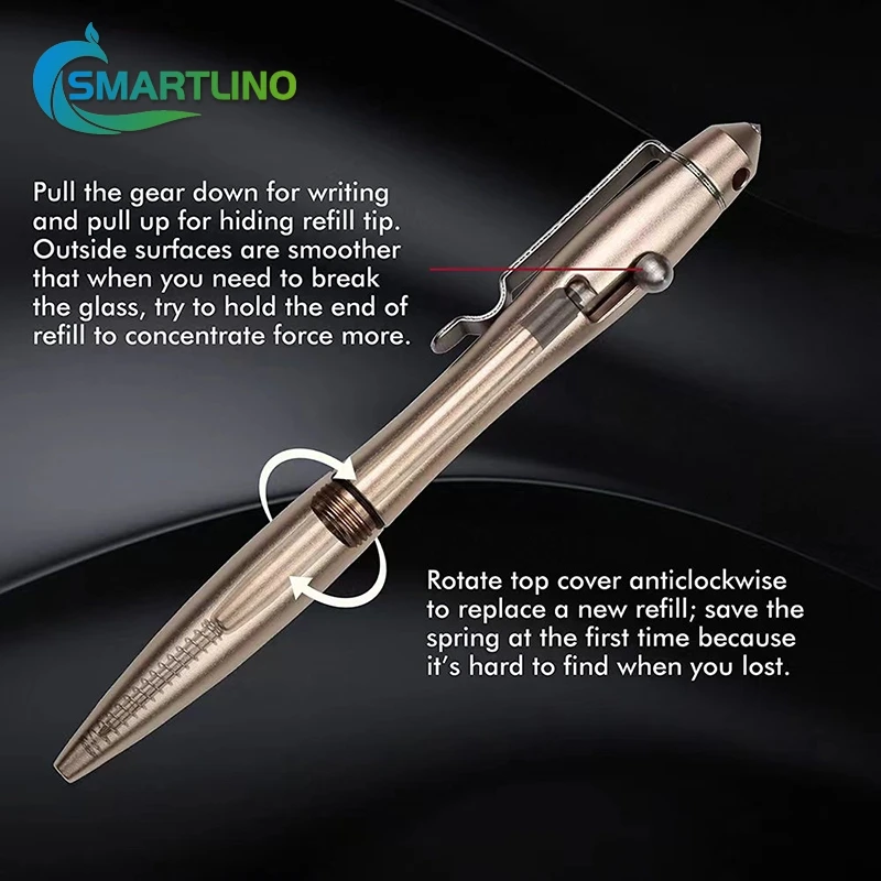 Multipurpose Self Defense Tactical Pen Emergency Broken Window Lifesaving Tools School Student Office Ballpoint Pens